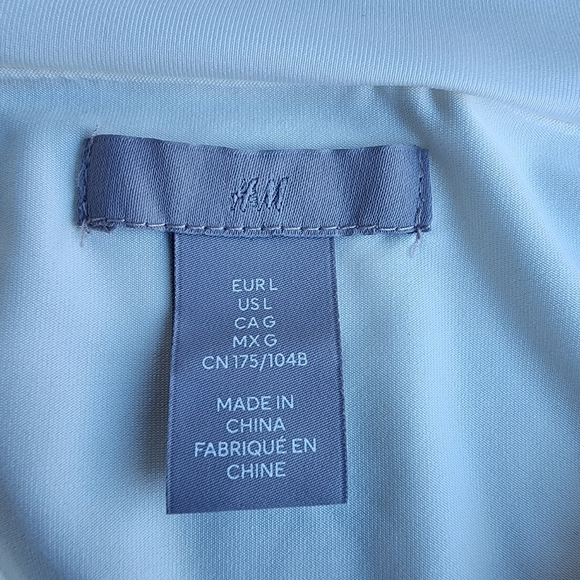 H&M Top Women's Blouse Stretch White Sleeveless V Neck Business Ivory Cream L - Picture 4 of 10